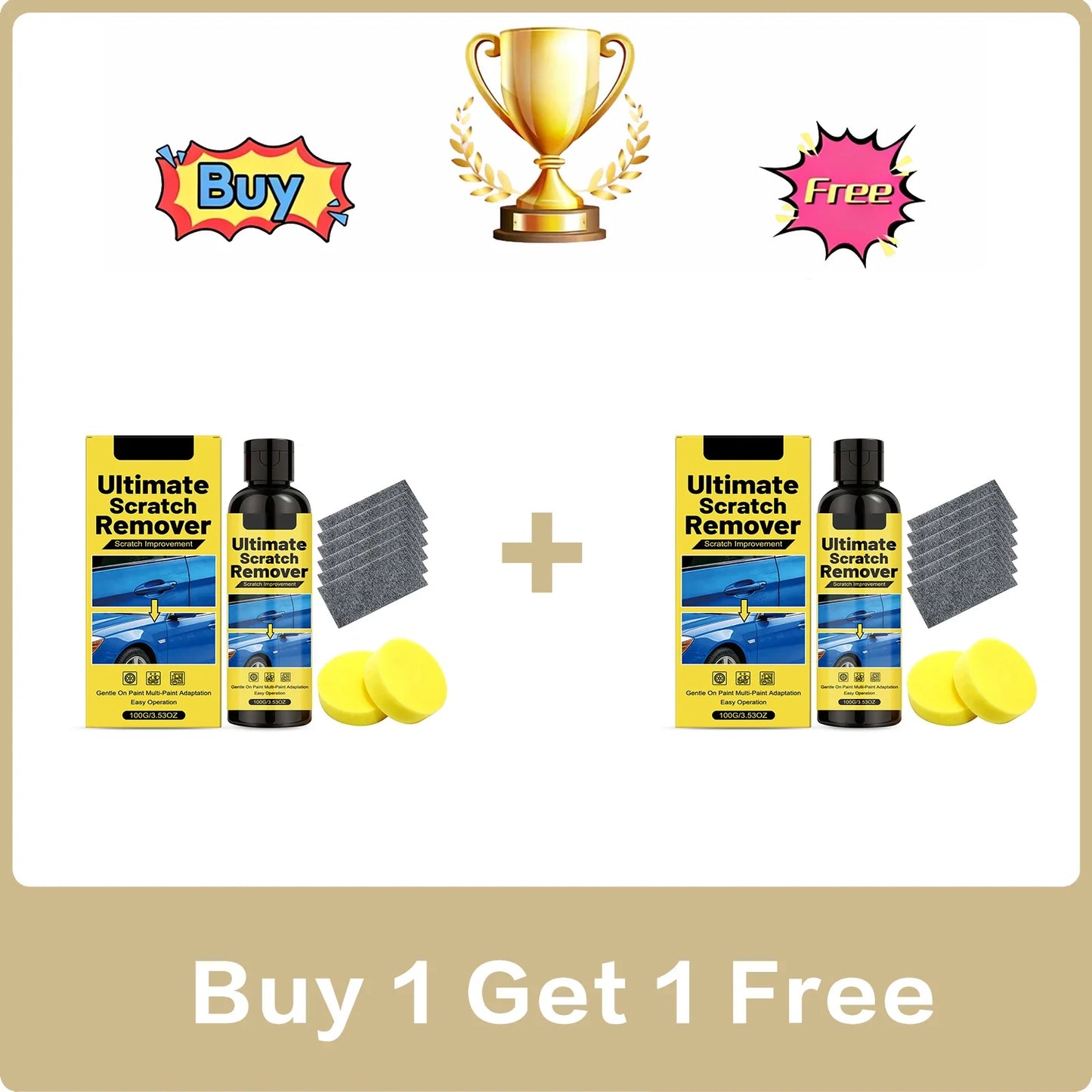 Car Scratch Repair Kit – Restore Paint Gloss & Remove Scuffs