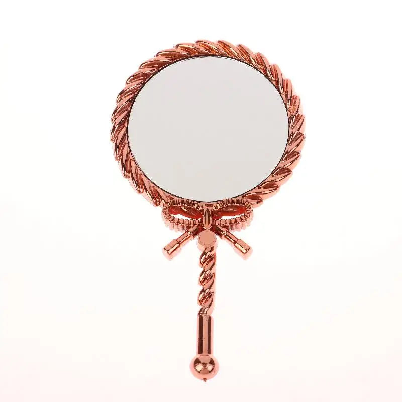 Golden Bow Knot Handheld Makeup Mirror – Vintage Aesthetic