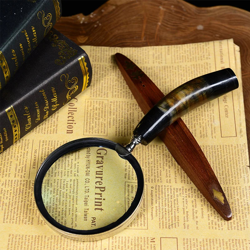Household Goods, Retro Brass Horn Magnifying Glass, Sample Room, Soft Decoration, Props and Ornaments Peaceful Pleasures Health and Wellness 2