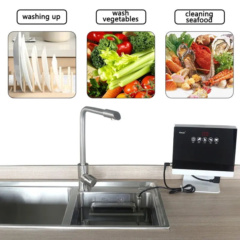 Ultrasonic Portable Dishwasher Freestanding 110V/220V | 6 Sets