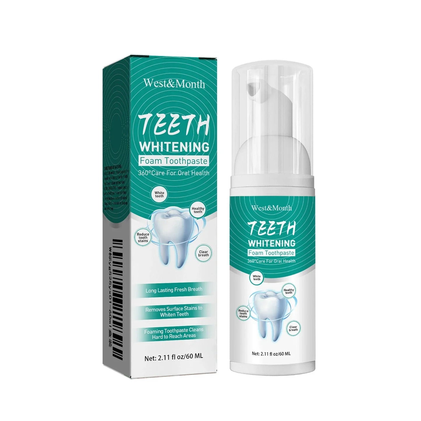 Whitening Foam Toothpaste Mousse – Plaque & Stain Removal