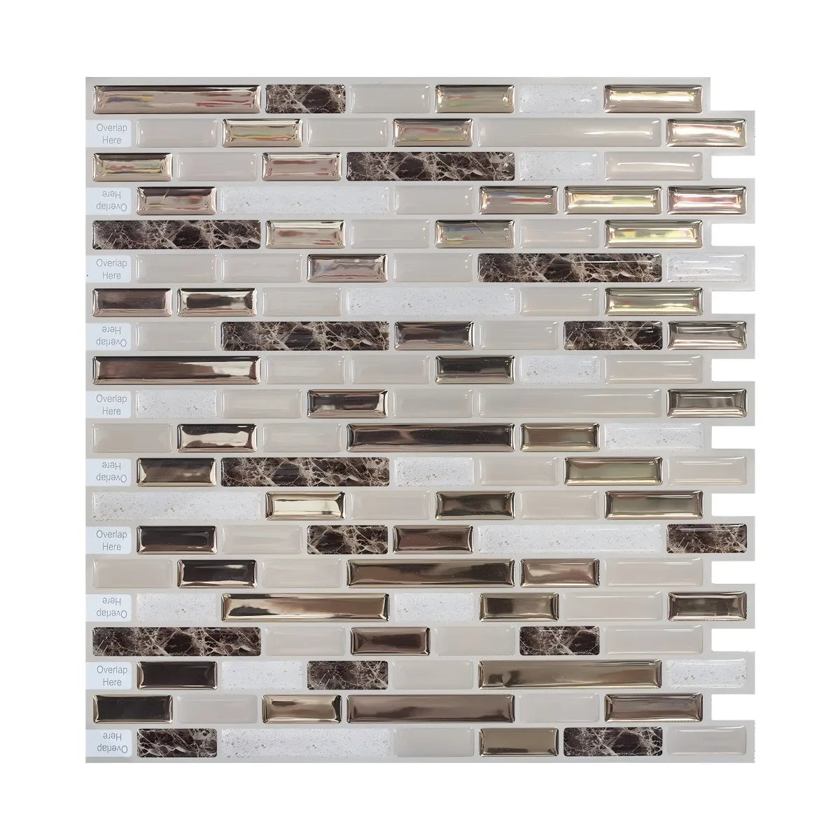 Mosaic kitchen oil-proof and high-temperature resistant 3D self-adhesive wall stickers, waterproof tile decoration for bathrooms Peaceful Pleasures Health and Wellness YJC123