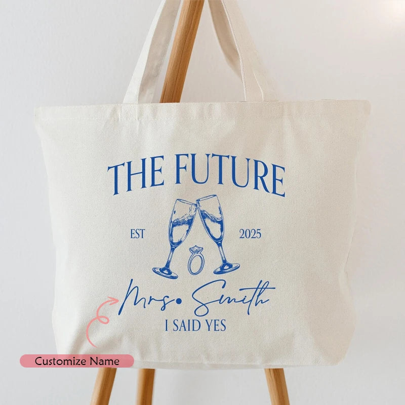 Personalized Future Mrs Tote Bag | Bridal Shower Bachelorette