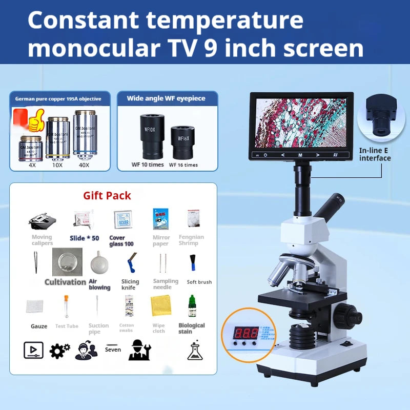 High Magnification Constant Temperature Heating Biological Microscope for Professional Aquaculture To Observe Sperm, Eggs Peaceful Pleasures Health and Wellness 1