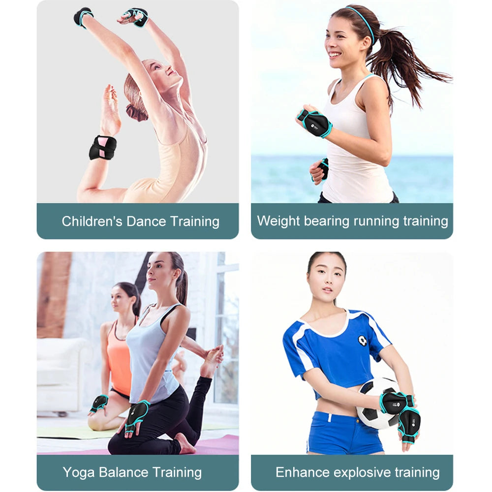 1Pair Wrist Weights with Thumb Loops Lock for Women Men - Arm Weight Ankle Weights Weighted Gloves for Running Walking Jogging Peaceful Pleasures Health and Wellness