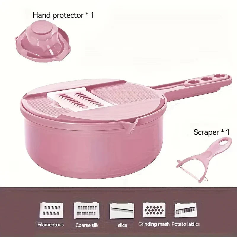 9-in-1 Vegetable Cutter, Slicer & Grater – Manual Kitchen Tool