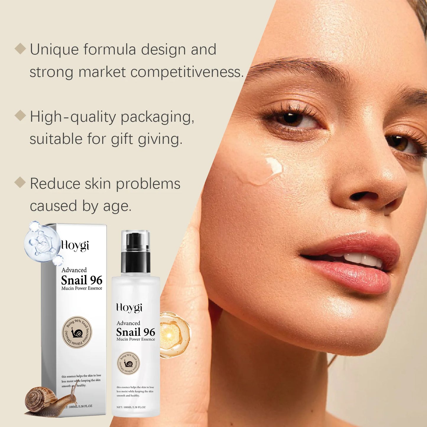 96% Snail Mucin Serum 100ml – Firming & Anti-Aging Essence