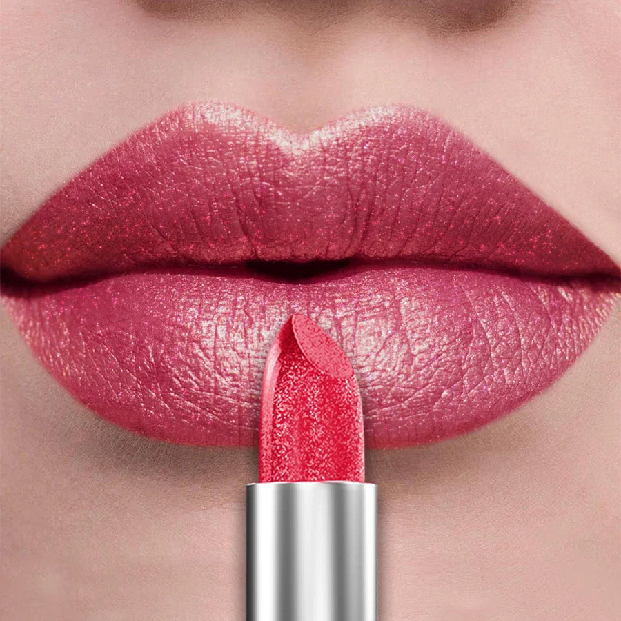 KAFURUX 21-Color Glitter Metallic Lipstick | Pearlescent Lip Tint