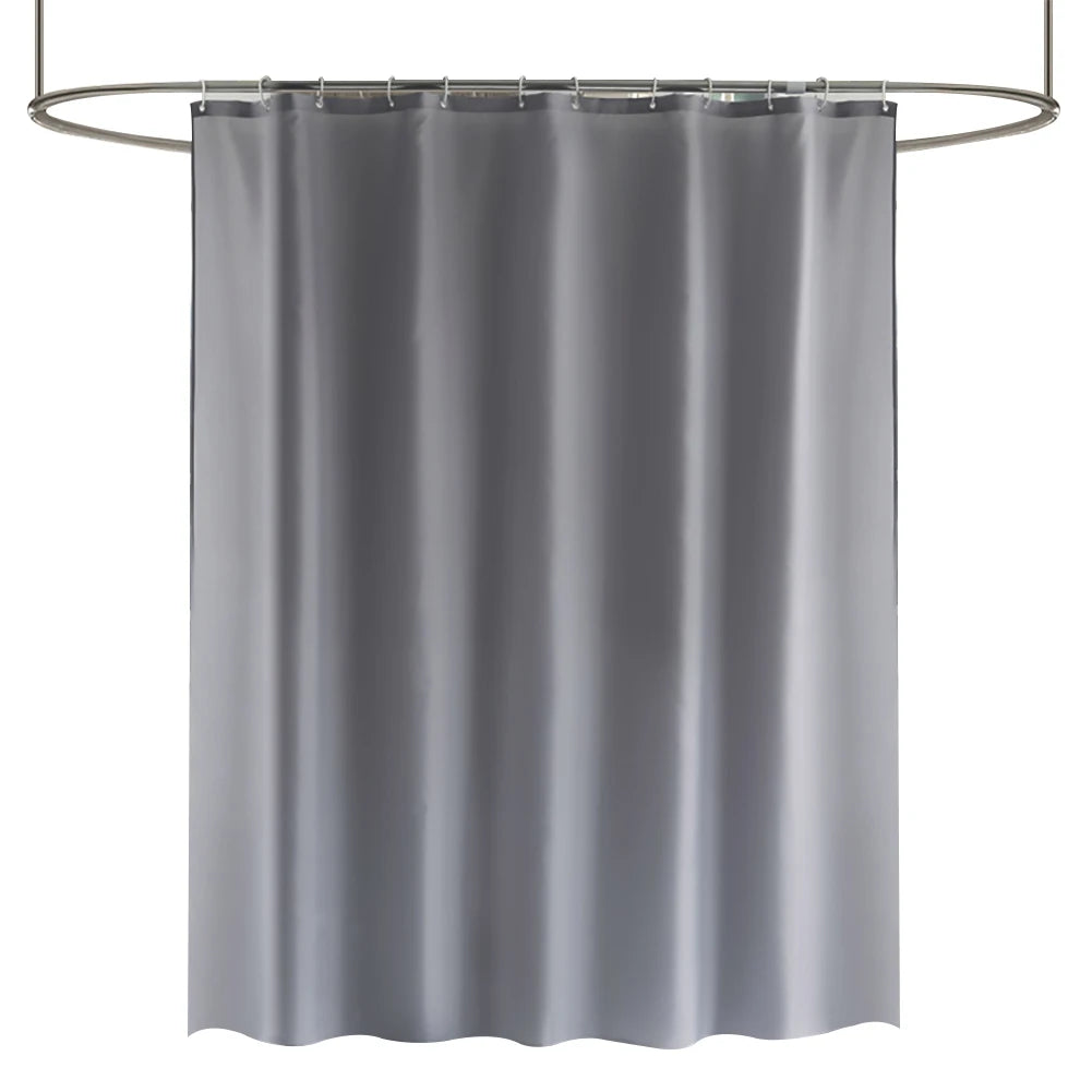 Clear Shower Curtain Waterproof White Plastic Bath Curtains Liner Transparent / Pink Bathroom Mildew PEVA Home Luxury with Hooks Peaceful Pleasures Health and Wellness Pure Grey