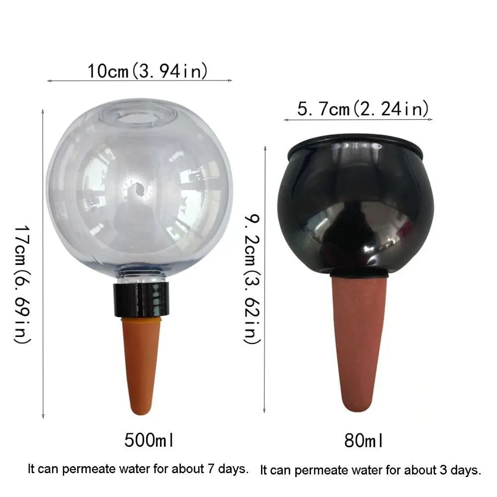 2-Pack Automatic Drip Irrigation Water Globes | 500ml & 80ml
