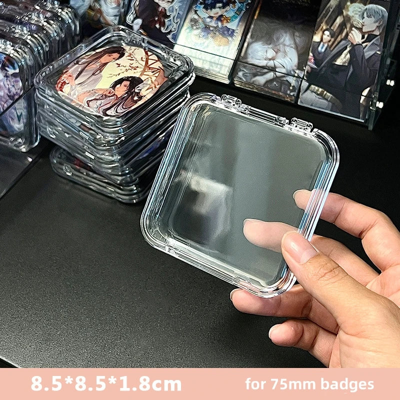 Transparent Acrylic Badge & Jewellery Display Storage Box