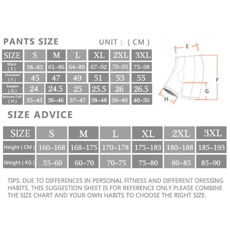 X-TIGER Men's 5D Padded Cycling Shorts | Anti-Slip Bike Tights