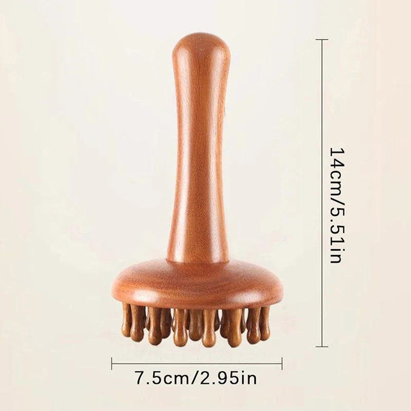 Wooden Mushroom Massager Manual Massage Tool, Wood Mushroom Massage Tools Muscle Tension Local Fat Gua Sha For Full Body Use Peaceful Pleasures Health and Wellness