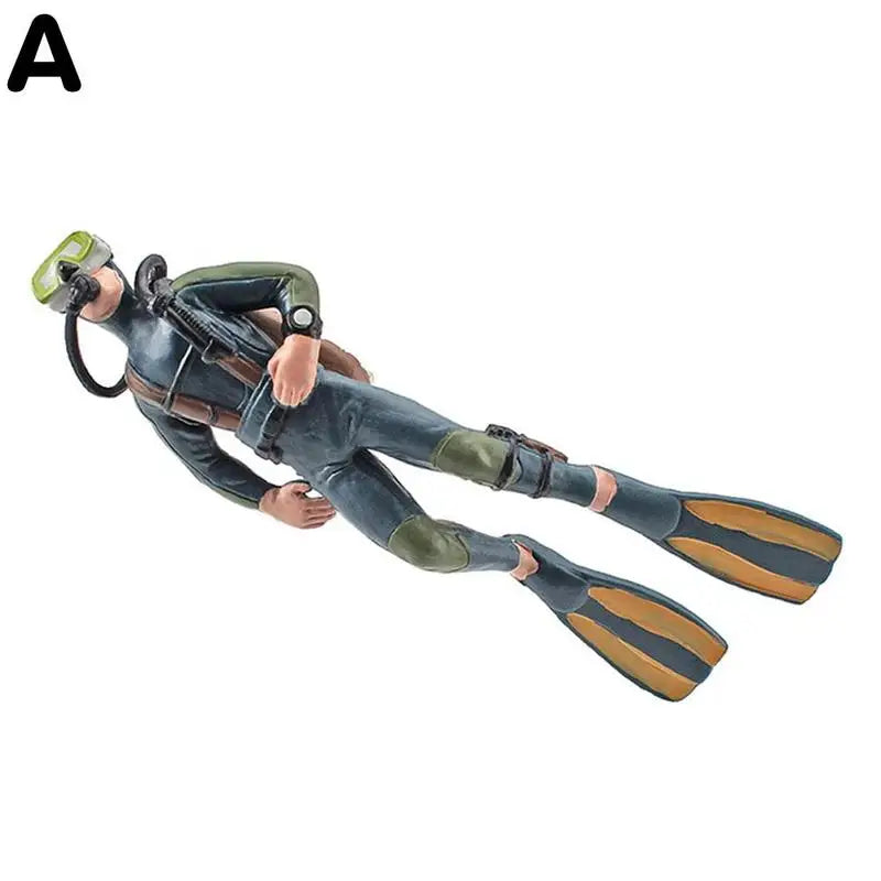 Plastic Seabed Exploration Diver Doll Scene Decoration Toys Miniature