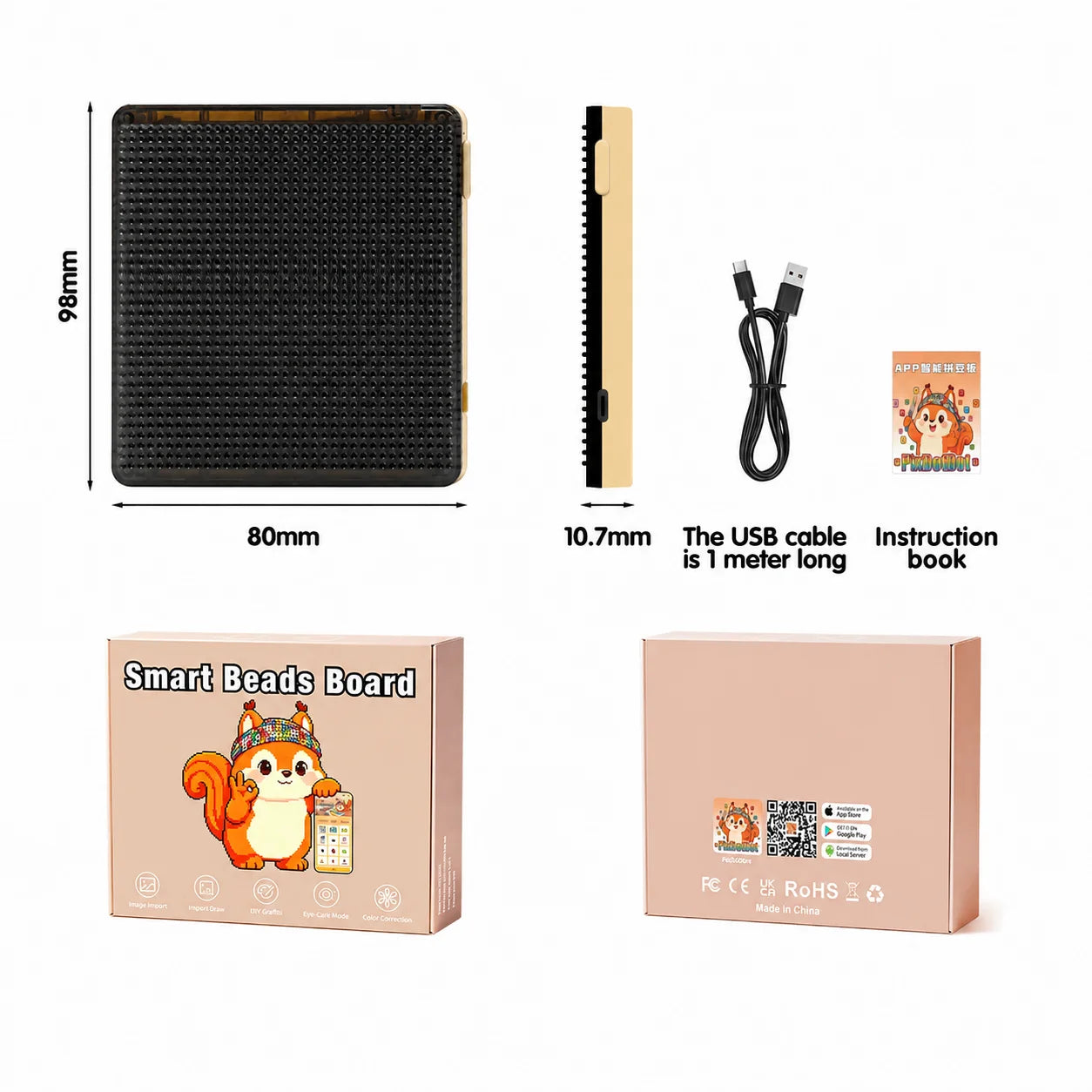 Smart LED Pegboard Melting Beads Kit – APP Control DIY Craft