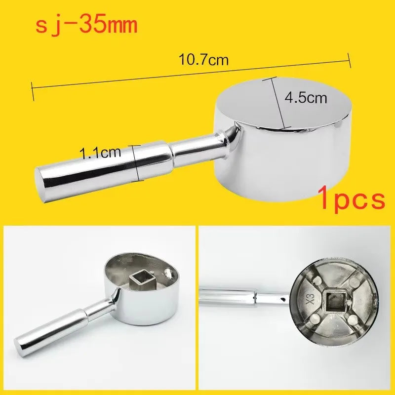 Chrome Zinc Alloy Faucet Lever Handle – 35mm & 40mm Replacement