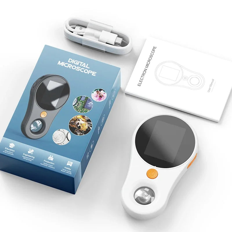 500X Digital Handheld Microscope | LED Light, 2" IPS Screen