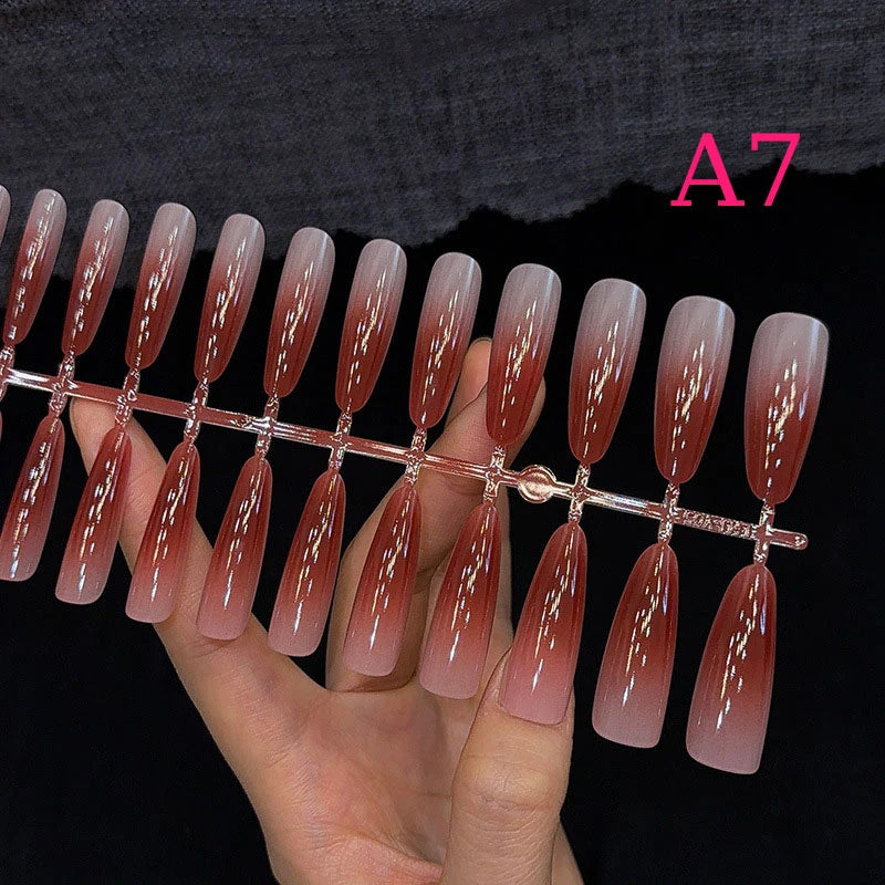 30Pcs Gradient Nude Color Fake Nail Press On Quick Extension Matte Wearable False Nails Natural Multi-Style Full Cover Nail Tips Peaceful Pleasures Health and Wellness A7