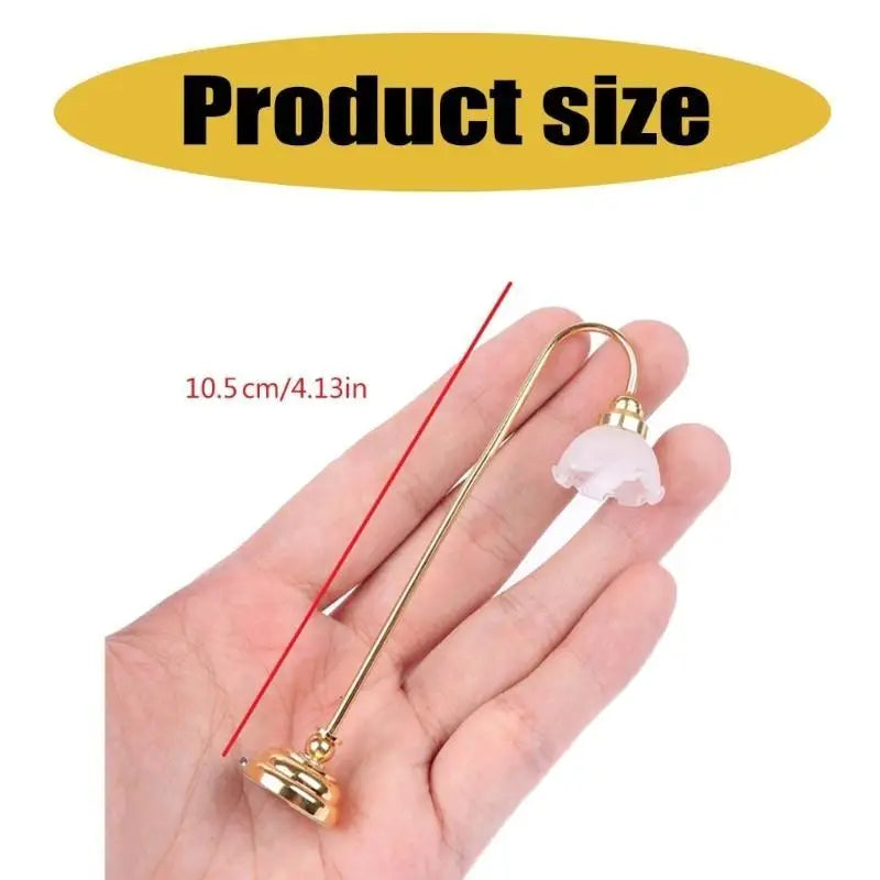 1/12 Scale Dollhouse Miniature Floor Lamp – Metal & Glass