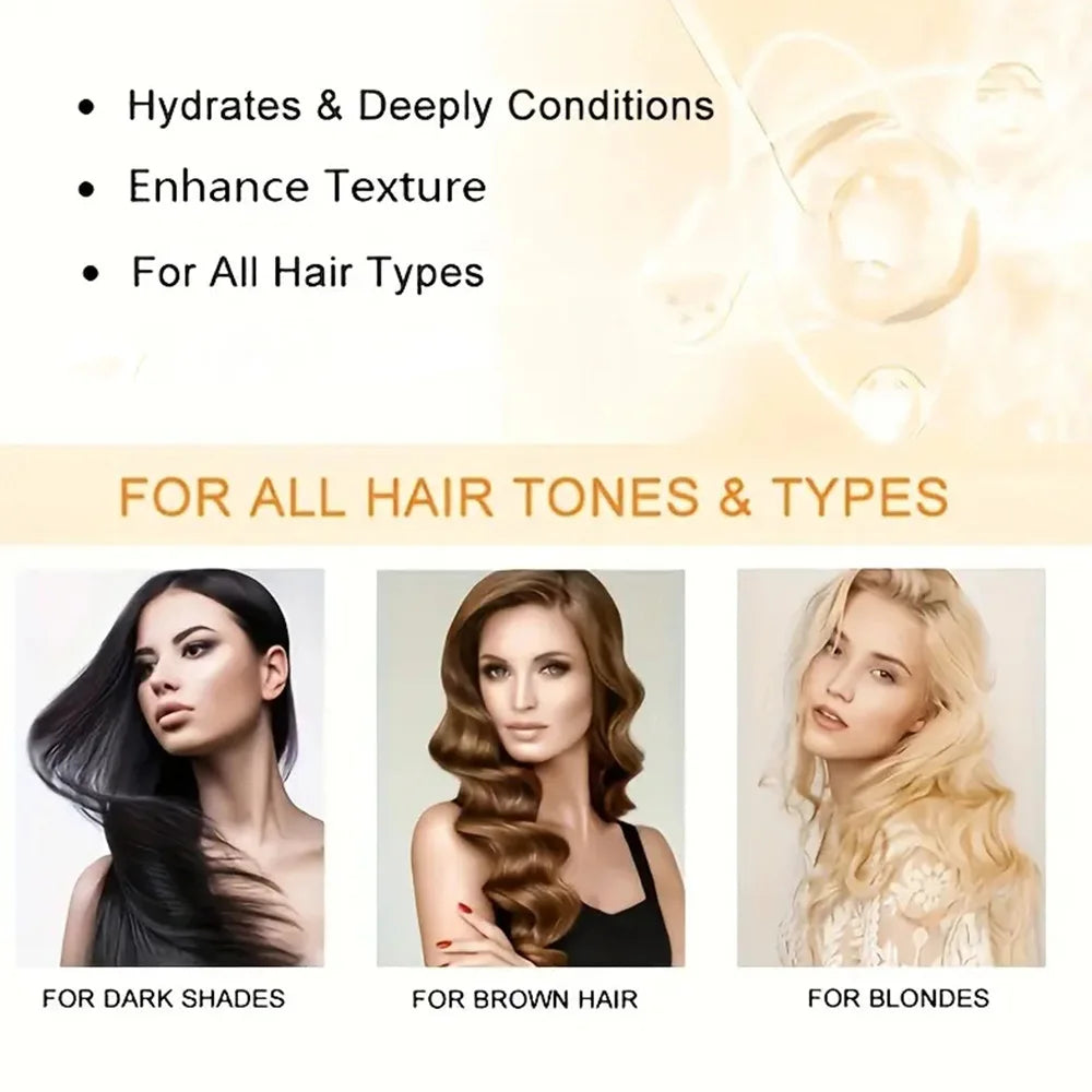 Keratin Hair Mask Moisturizer Conditioner Soft Smooth Frizz Damaged Hair Care Repair Damaged Hair Restore Shine Hair Mask Peaceful Pleasures Health and Wellness