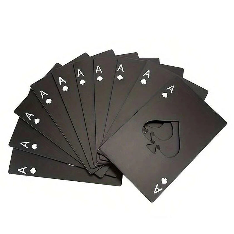 10-Pack Ace of Spades Poker Card Bottle Opener – Party Favors