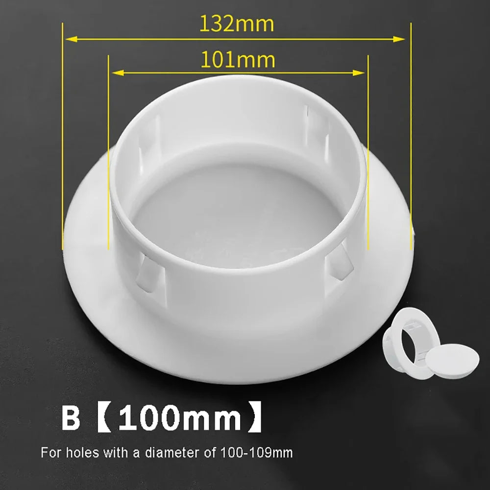 PP Plastic Wall Hole Cover Plug | Decorative Vent Cap 40–150mm