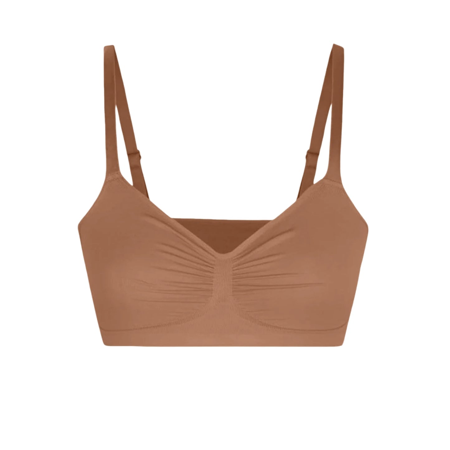 Adjustable Shoulder Straps Breasts Bra Seamless Bras Full Coverage Wireless Push Up Bra For Women Comfort Sculpting Bralettes Peaceful Pleasures Health and Wellness Brown 34