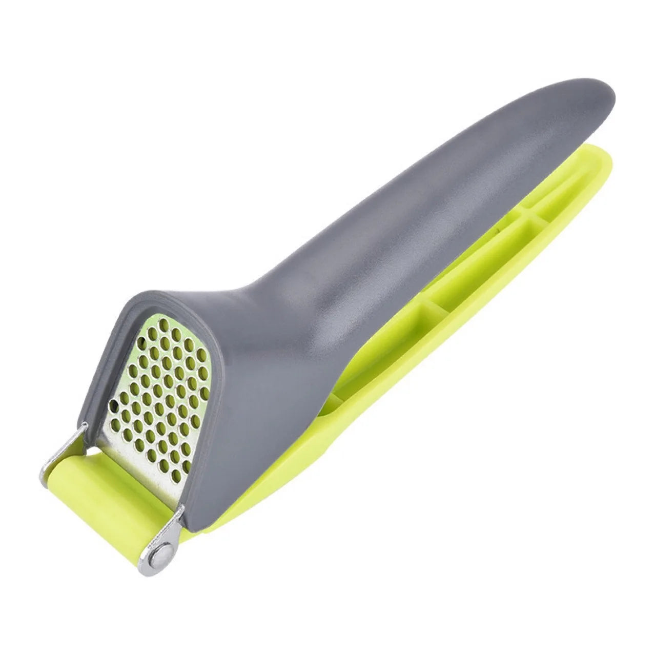 New Manual Stainless Steel Garlic Press Labor with Plastic Handle Saving Design Durable Garlic Puree Garlic Press Kitchen Gadget Peaceful Pleasures Health and Wellness 1pc