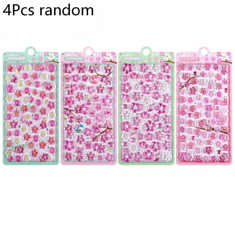 3D Cherry Blossom Stickers – Scrapbooking & Notebook Decals
