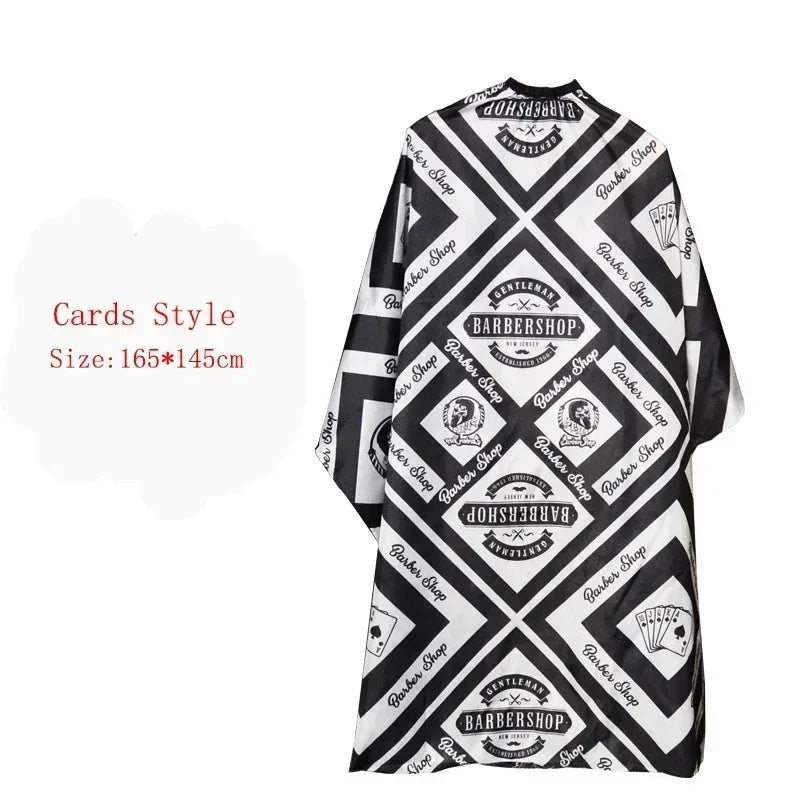 Hairdressing Coth Pattern Cutting Hair Waterproof Cloth Salon Barber Cape Professional Hair Stylist Retro Aprons Haircut Cape Peaceful Pleasures Health and Wellness Cards style