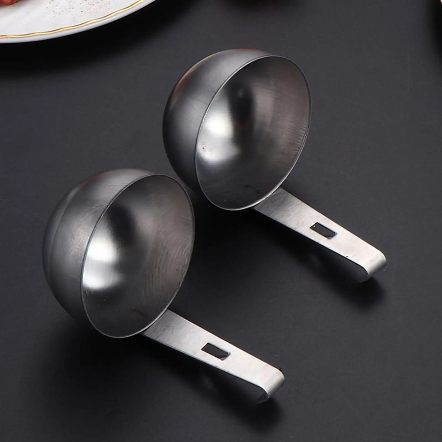 Stainless Steel Poached Egg Spoon with Hook | Kitchen Poacher