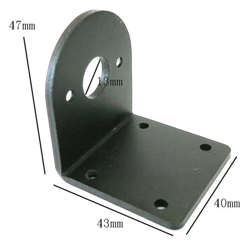 New Motor Bracket 550/545/555 DC Motor Black L Shape Aluminum Alloy Fixed Support Mounting Bracket Peaceful Pleasures Health and Wellness
