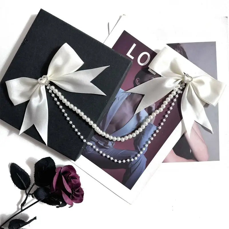 Lolita Pearl Bow Itabag Charm – DIY Bag Pendant & Hair Clip