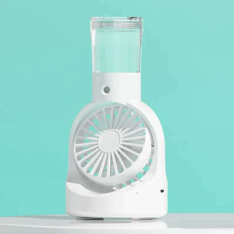 Portable Mist Spray Mini Fan Handheld Fan Ultra-Long Battery Life Hydrating Cooling Temperature-Reducing Desktop Fan Peaceful Pleasures Health and Wellness White
