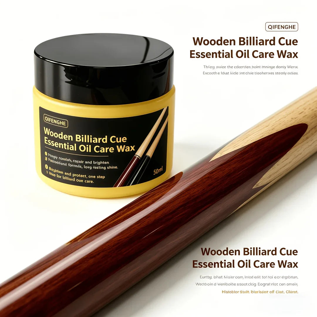 Essential Oil Care Wax for Wooden Billiard Cues | Polish & Shine