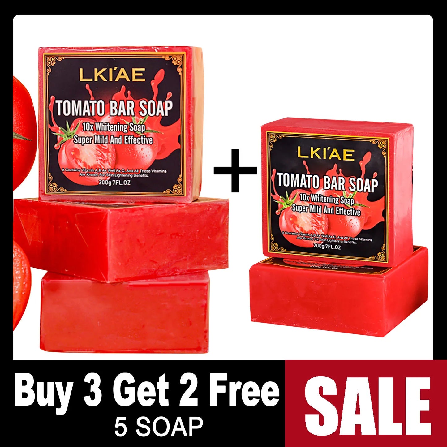 AILKE Tomato Natural Bar Soap – Brightening & Oil Control 200g