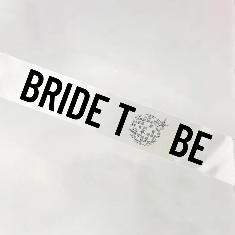 Bride to Be White Sash – Disco Bachelorette Hen Party Gift