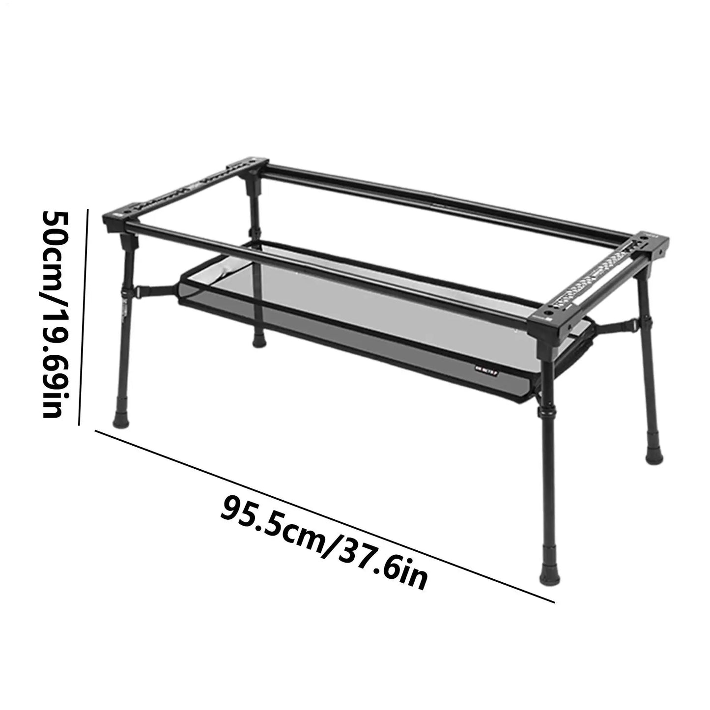 Aluminum Folding Camp Table – Adjustable, Non-Slip & Portable