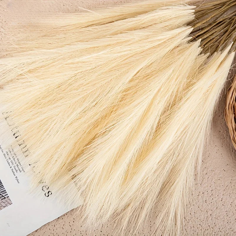 10-Pack Faux Pampas Grass Stems | Boho Farmhouse Vase Décor