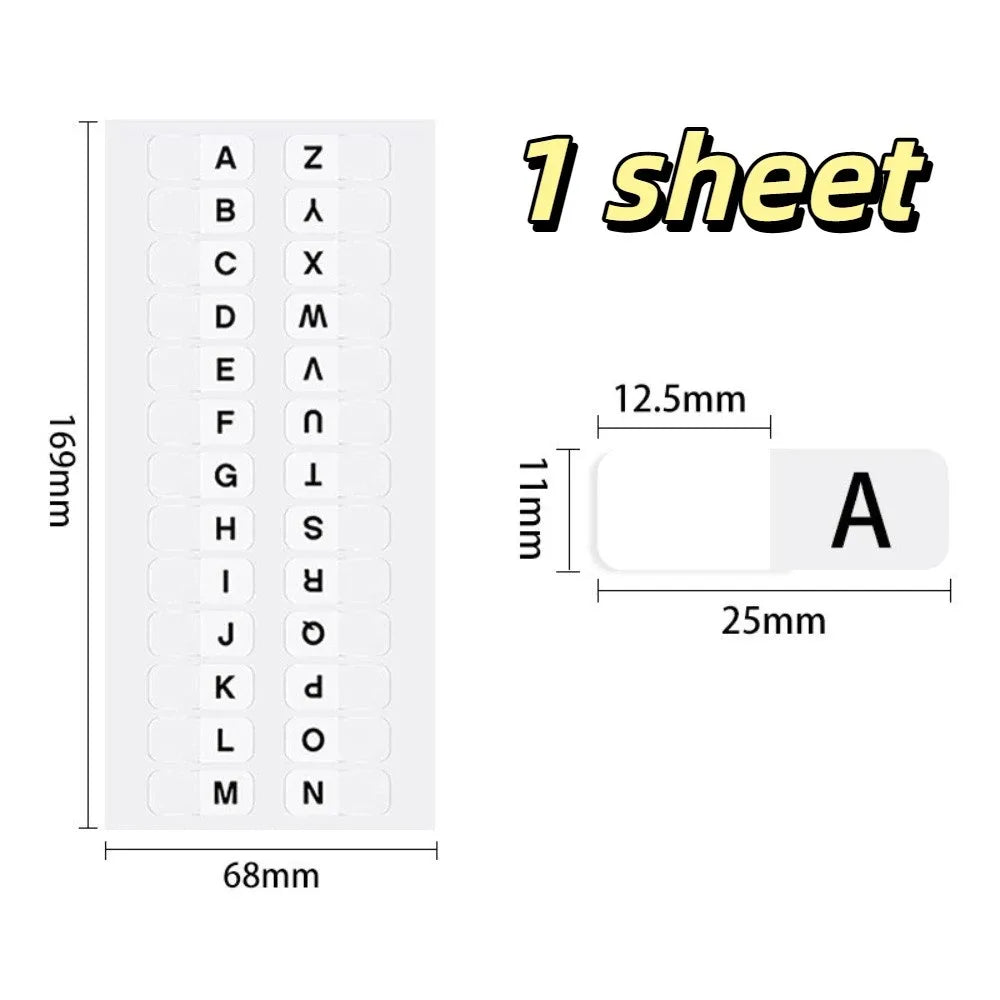 Colorful Alphabet Index Label Stickers Small Strips Study Alphabet Page Markers Waterproof Organizer Page Marker Sticky Flags Peaceful Pleasures Health and Wellness Style-B