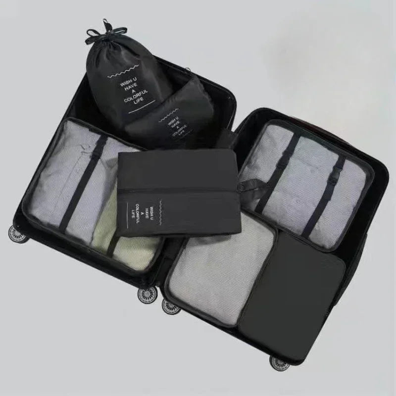7-Piece Packing Cubes Set | Travel Luggage Organizer Bags