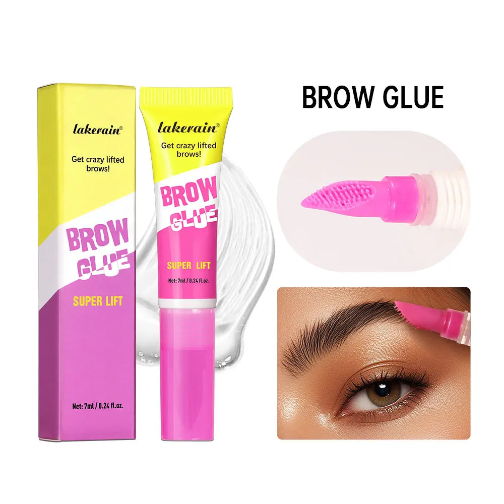 Super Lift Brow Glue Lamination Gel Crazy Lift Brow Long-lasting Strong Hold & Built-In Styling Comb Clear Eyebrow Gel Cosmetics Peaceful Pleasures Health and Wellness 1pc