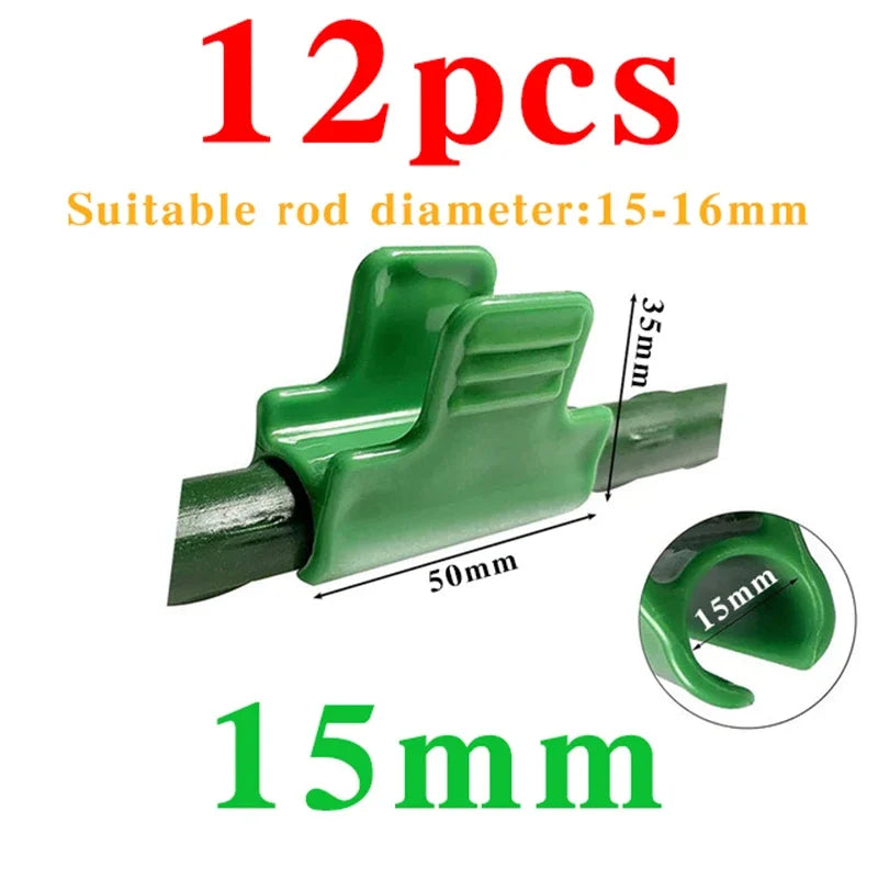 12-Pack Greenhouse Film Clamps – Hoop Pipe & Netting Tunnel