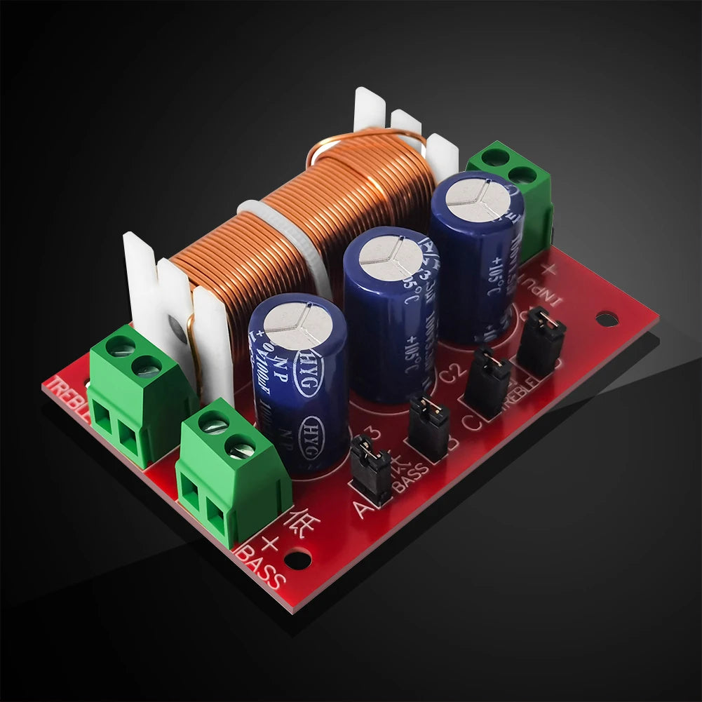 YLY-2088 400W Adjustable 2 Way Crossover Filters 1 Unit Audio Speaker Frequency Divider Full Range Treble Bass Welding Free Peaceful Pleasures Health and Wellness