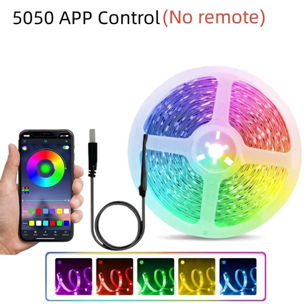 RGB LED Strip Lights Music Sync App Remote Control – RUNTOIN