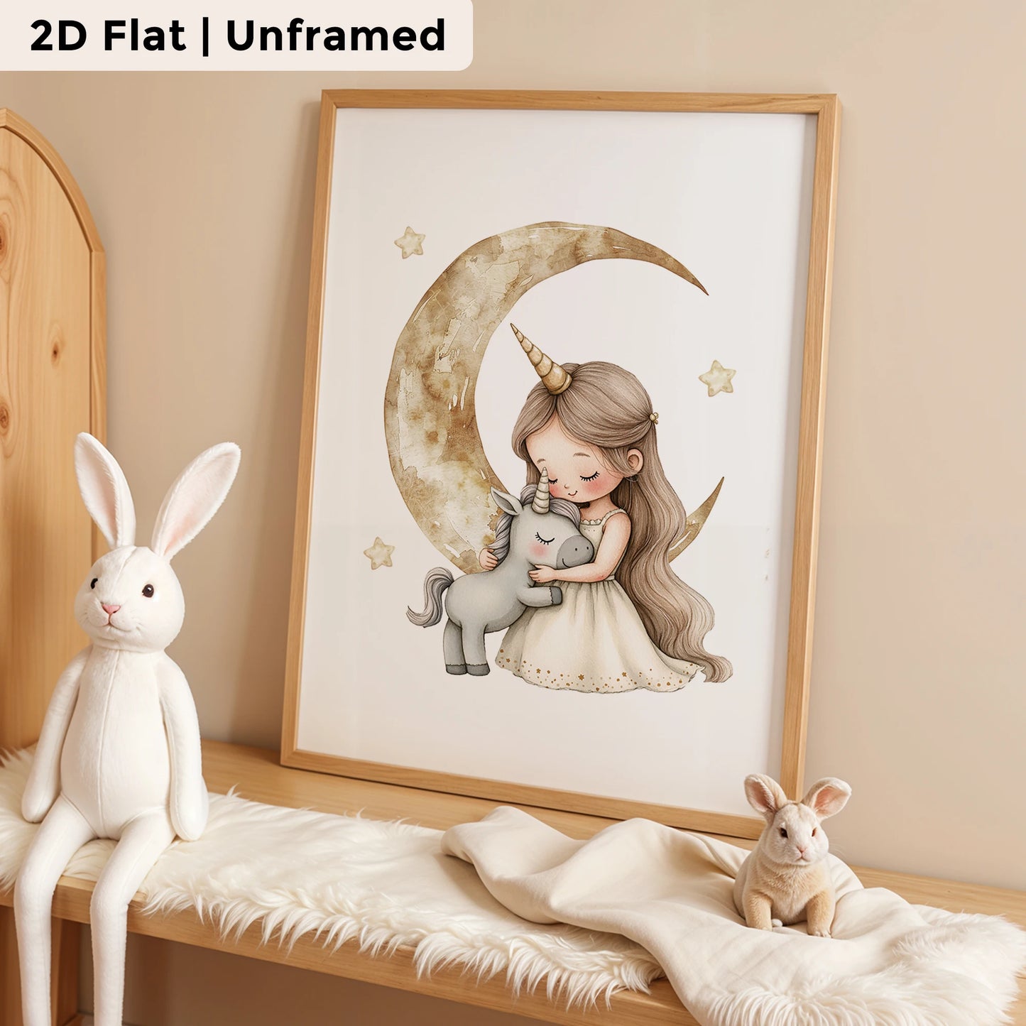 3-Piece Yellow Moon Canvas Wall Art | Kids & Living Room Decor