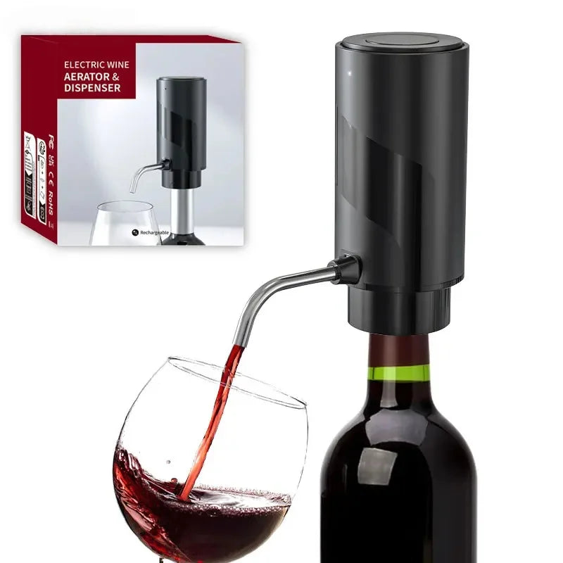 Intelligent Wine Aerator Dispenser Rechargeable One Touch Electric WineDecanter Liquor Dispenser Set Bar Party Wine Accessories Peaceful Pleasures Health and Wellness