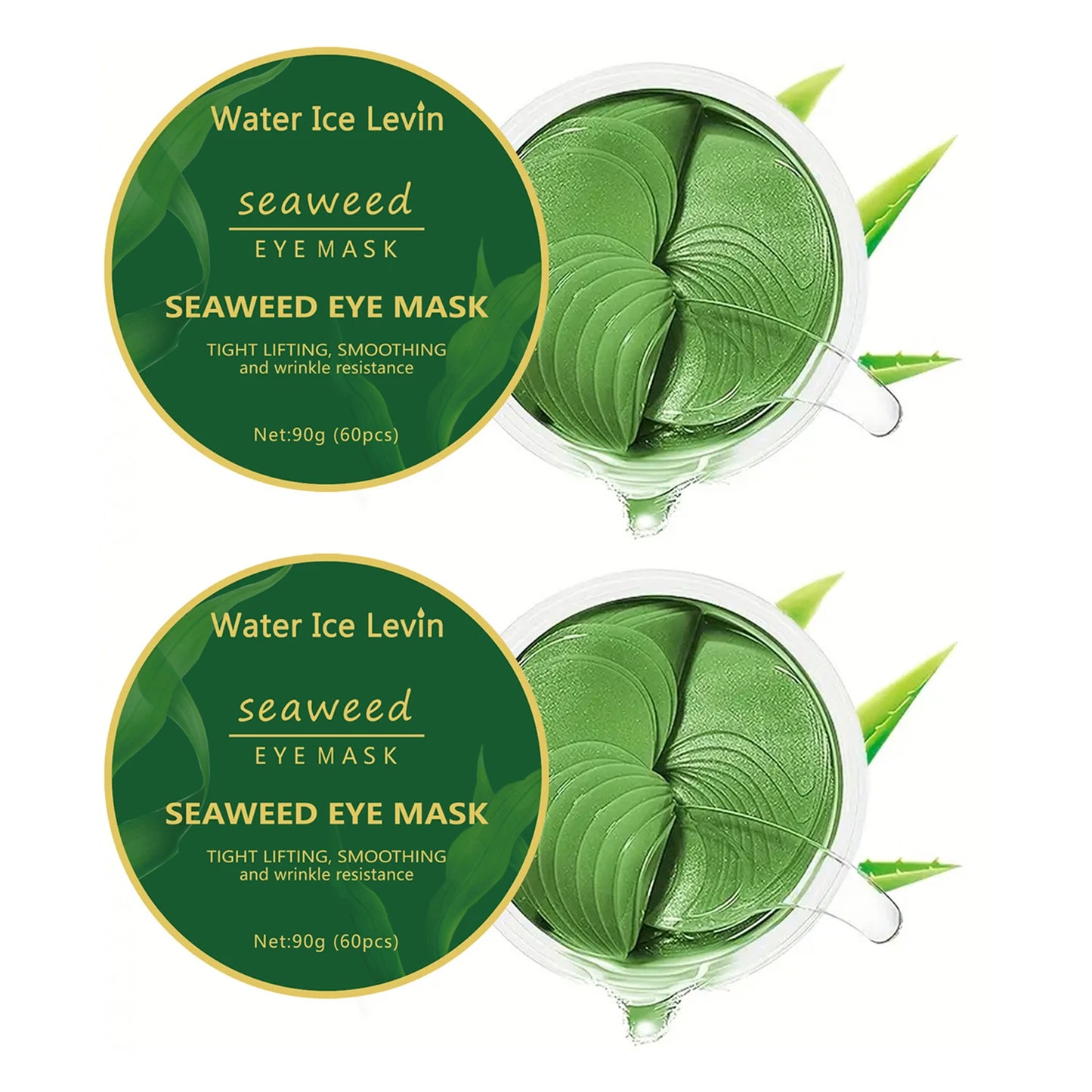 60pc Seaweed Hyaluronic Acid Collagen Eye Mask Patches