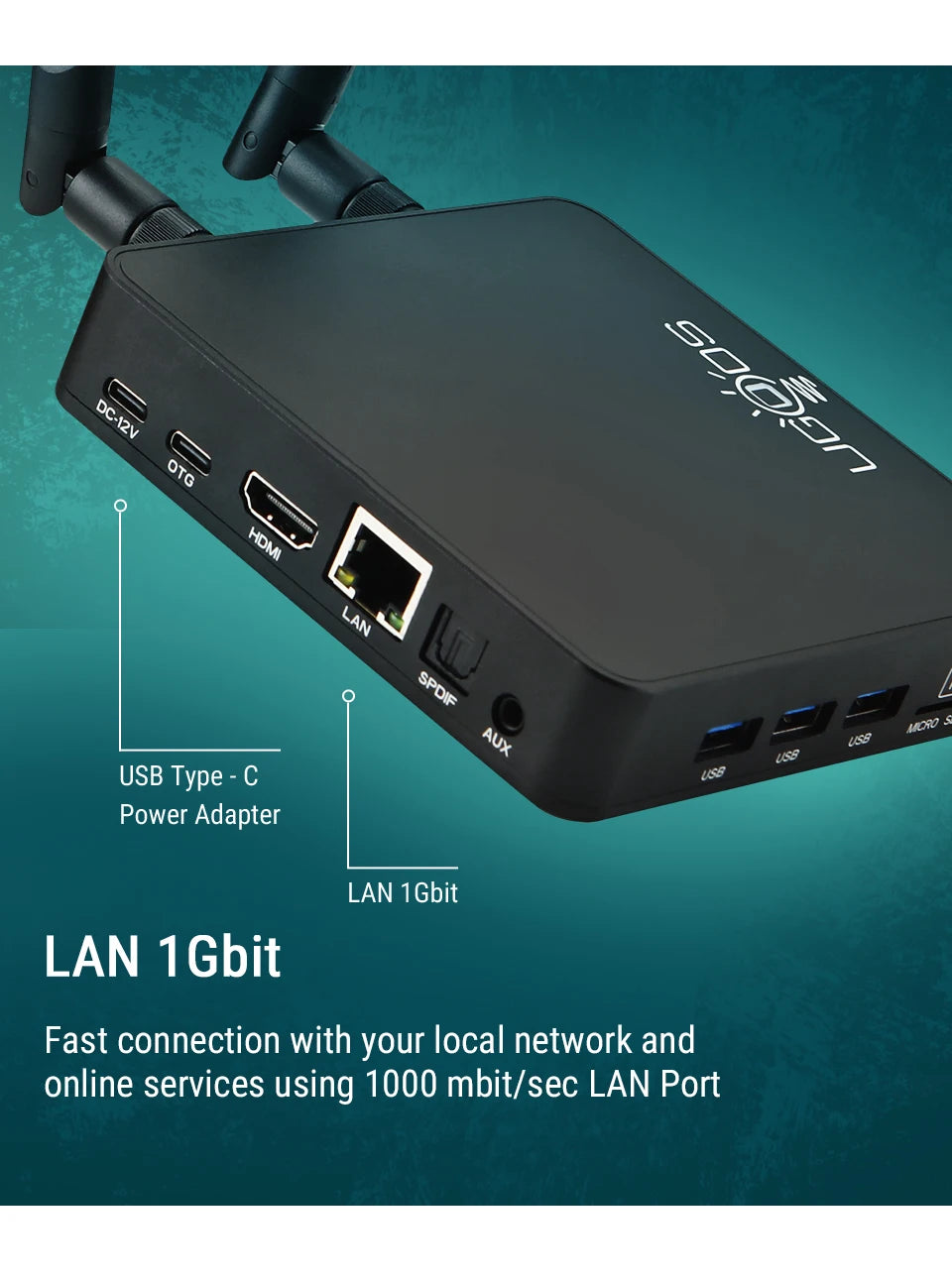 Ugoos AM9 PRO Smart TV Box Android 14 Amlogic S905x5-J LPDDR5 4GB 64GB WiFi 6 BT5.3 1000M LAN 4K HDR Set-top Box Media Player Peaceful Pleasures Health and Wellness