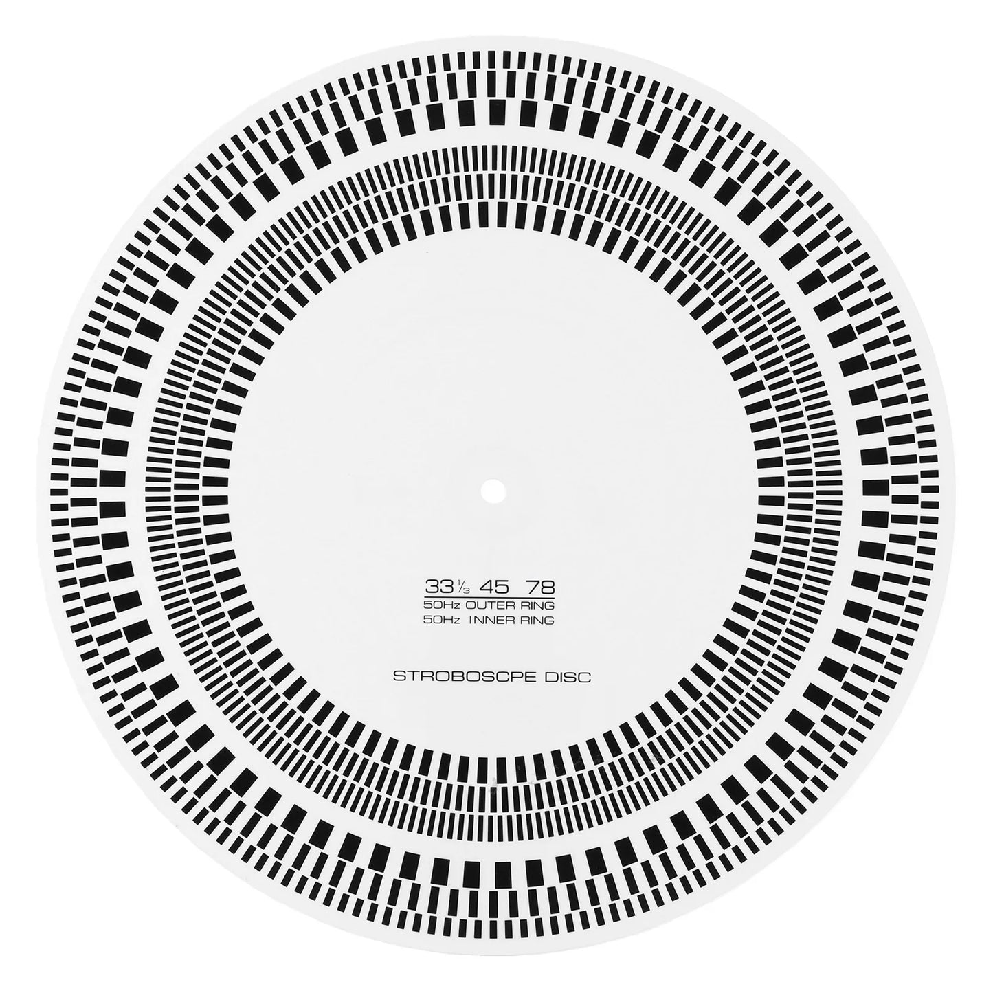 Turntable Strobe Disc 11.81 in X 3mm LP Turntables Calibration Disc Double Sided for Record Players Tests Rotational Speed Peaceful Pleasures Health and Wellness White